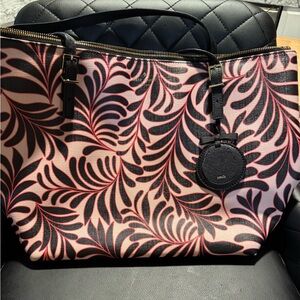 kate spade Pink and Black Swirl Tote